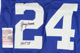 Lenny Moore Signed Baltimore Colts Career Stat Jersey Inscribed "HOF 75" JSA COA