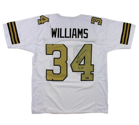Ricky Williams Signed New Orleans Custom White Jersey With "4:20" Insc