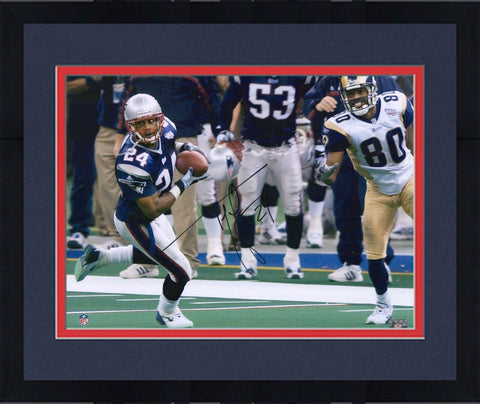 Framed Ty Law New England Patriots Autographed 16" x 20" Interception Photograph