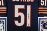 DICK BUTKUS (Bears navy SKYLINE) Signed Autographed Framed Jersey Beckett