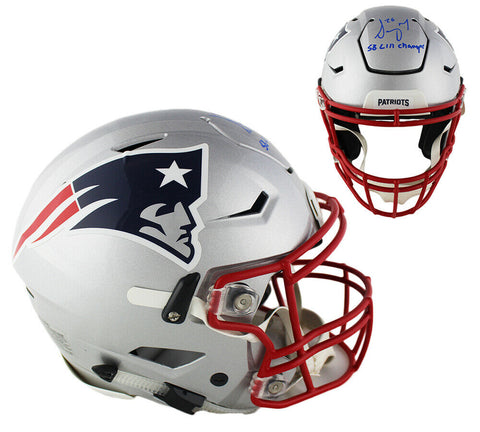 Sony Michel Signed New England Patriots Speed Flex Authentic Helmet with Insc
