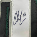 FRAMED Autographed/Signed CHRIS LONG 33x42 Philadelphia Green Jersey JSA COA
