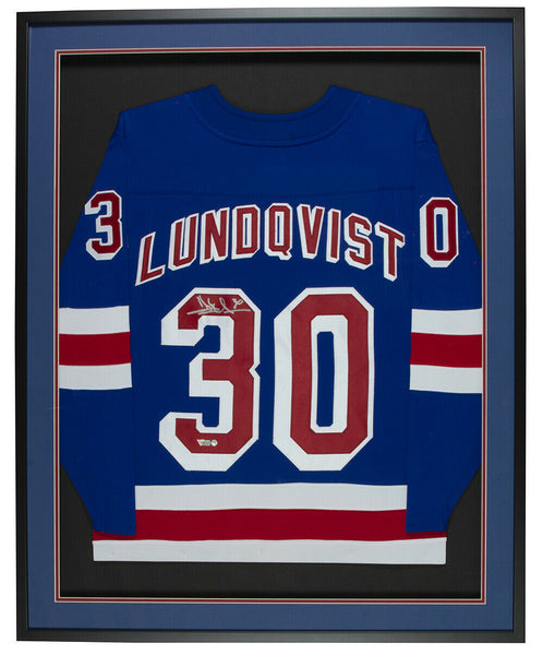 Henrik Lundqvist Signed Framed New York Rangers Fanatics Hockey Jersey Fanatics