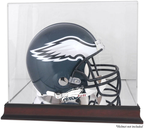 Eagles Mahogany Helmet Logo Display Case with Mirror Back-Fanatics