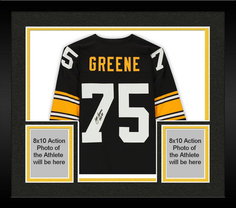FRMD Joe Greene Pitt Steelers Signed Mitchell & Ness Black Jersey w/"H of 97"