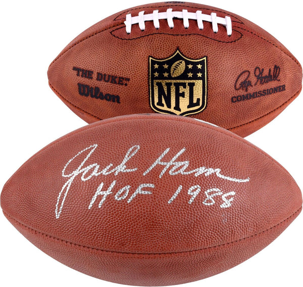 Jack Ham Steelers Signed Pro Football w/HOF 88 Insc Authentic