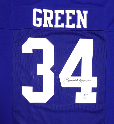 DALLAS COWBOYS CORNELL GREEN AUTOGRAPHED SIGNED BLUE JERSEY BECKETT 119723