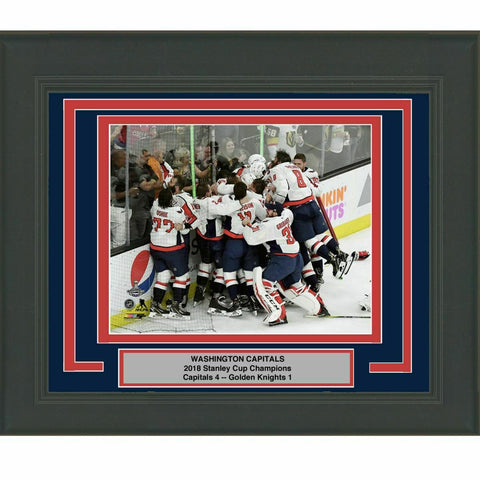 Framed WASHINGTON CAPITALS Team 2018 Stanley Cup Champions 8x10 Photo Matted #2