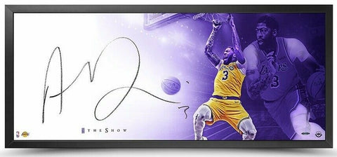 ANTHONY DAVIS Autographed Los Angeles Lakers 46" x 20" Framed The Show UDA