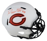 Bears Roquan Smith Authentic Signed Lunar Full Size Speed Rep Helmet BAS Witness