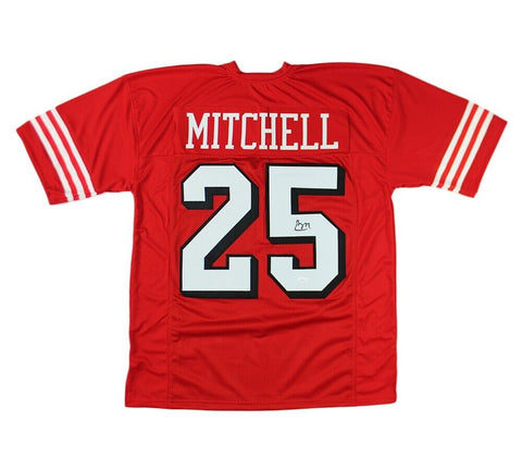 Elijah Mitchell Signed San Francisco Custom Red Jersey