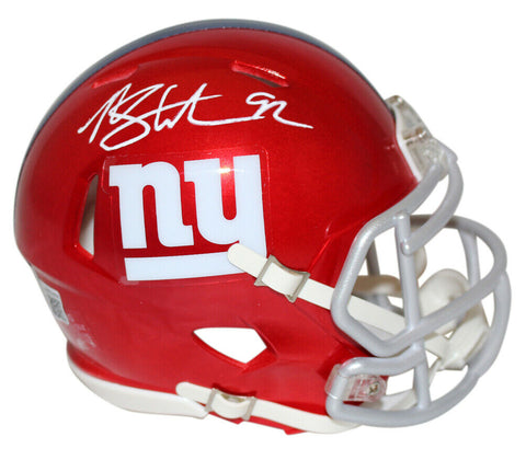 Michael Strahan Autographed New York Giants Flash Mini Helmet BAS 34682