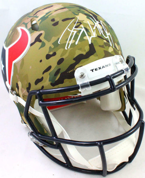 JJ Watt Autographed Houston Texans F/S Camo Speed Authentic Helmet- JSA W *White