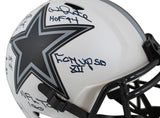 Cowboys Randy White "Career Stat" Signed Lunar Full Size Speed Rep Helmet BAS 2
