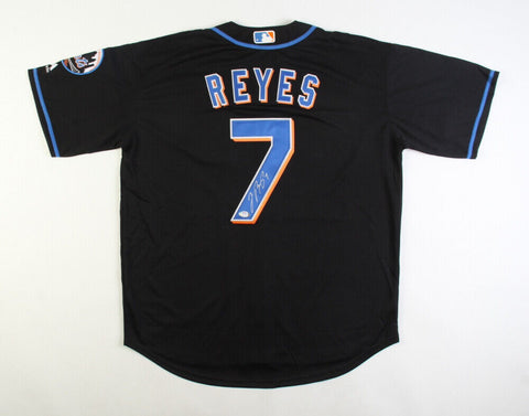 Jose Reyes Signed New York Mets Majestic Jersey (PSA COA) 4xAll Star Shortstop