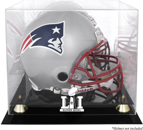 Super Bowl 51 Golden Classic Helmet Logo Display Case