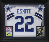 Emmitt Smith Authentic Signed White Framed Pro Style Jersey BAS Witnessed