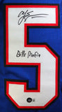 AJ Epenesa Autographed Blue Pro Style Jersey w/ Bills Mafia- Beckett W *Black