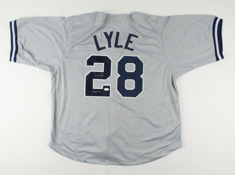 Sparky Lyle Signed Yankees Jersey Inscribed "77 AL Cy Young Award" (JSA COA)