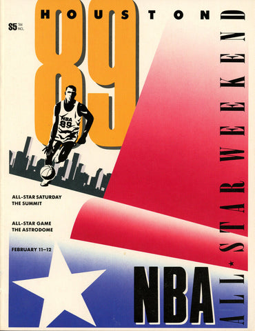 1989 NBA All Star Game Program 2/11/1989 In Houston 38261