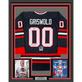 Framed Autographed/Signed Chevy Chase Clark Griswold 33x42 Jersey BAS COA