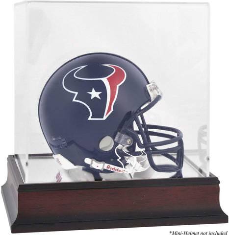Texans Mahogany Logo Mini Helmet Display Case - Fanatics