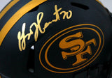 Garrison Hearst Autographed 49ers Eclipse Speed Mini Helmet-Prova *Gold