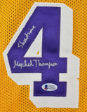Mychal Thompson Signed Los Angeles Lakers Jersey Inscr "Showtime" (Beckett COA)