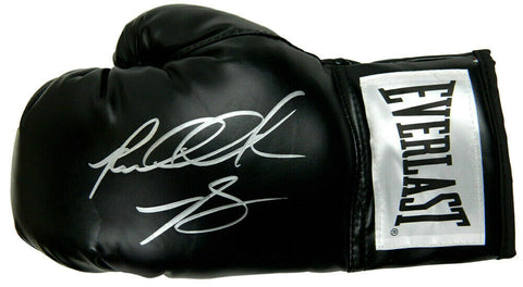 RIDDICK BOWE Signed Everlast Black Boxing Glove - SCHWARTZ