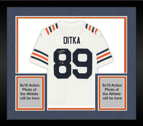 Frmd Mike Ditka Chicago Bears Signed White Throwback Jersey & "HOF 88" Insc