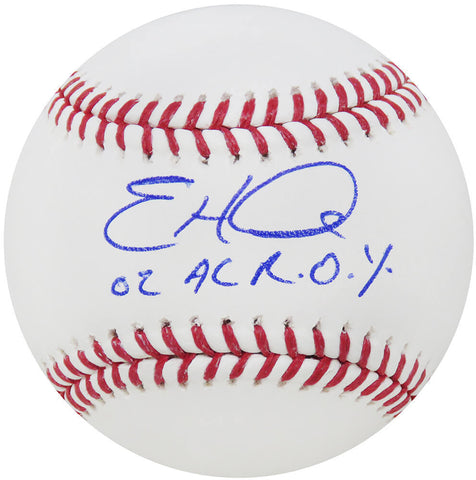 Eric Hinske Signed Rawlings Official MLB Baseball w/02 AL ROY - (SCHWARTZ COA)