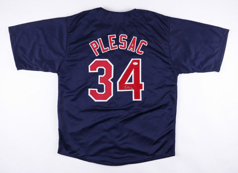 Zach Plesac Signed Cleveland Indians Jersey (PSA Hologram)