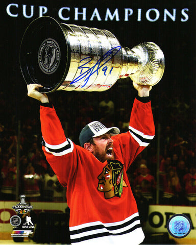 BRAD RICHARDS Signed Chicago Blackhawks 2015 Stanley Cup Trophy 8x10 Photo - SS