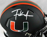 Frank Gore Autographed Miami Hurricanes Black Mini Helmet - JSA W Auth *Silver