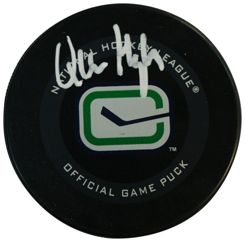 Quinn Hughes Autographed Vancouver Canucks Game Hockey Puck Fanatics 35448