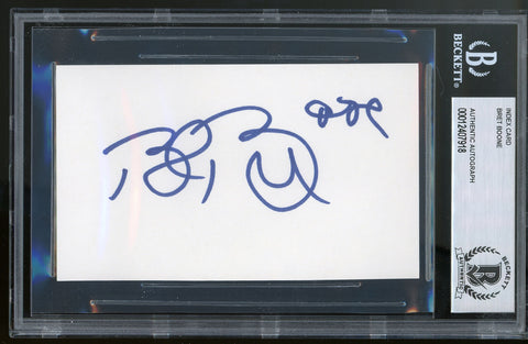 Mariners Bret Boone Authentic Signed 3x5 Index Card Autographed BAS Slabbed