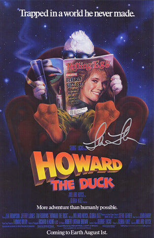 Lea Thompson Signed Howard The Duck 11x17 Movie Poster - (SCHWARTZ COA)