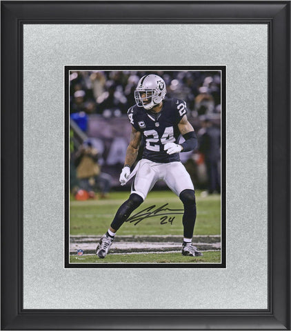 Charles Woodson Oakland Raiders Framed Autographed 8" x 10" Stance Photograph
