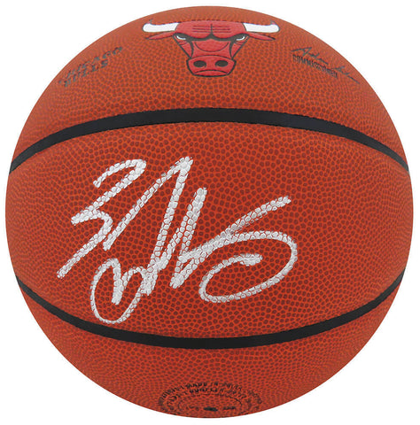 Zach Lavine Signed Wilson Chicago Bulls Logo NBA Basketball - (Fanatics)