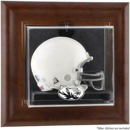 Missouri Tigers Brown Framed Wall-Mountable Mini Helmet Display Case - Fanatics