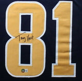 TORRY HOLT (Rams blue SKYLINE) Signed Autographed Framed Jersey Beckett