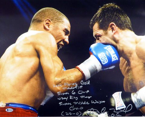 Andre Ward Authentic Autographed Signed 16x20 Photo With Stats Beckett V61293