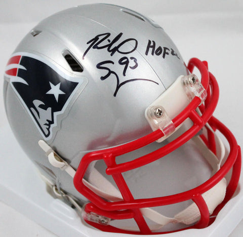 Richard Seymour Signed New England Patriots Speed Mini Helmet w/HOF-BeckettWHolo