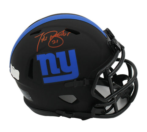Tiki Barber Signed New York Giants Speed Eclipse NFL Mini Helmet