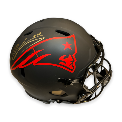 Mac Jones Patriots Signed Autographed Authentic Eclipse Helmet Beckett