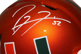 Ray Lewis Signed Miami Hurricanes Authentic Flash Speed Helmet Beckett 36225