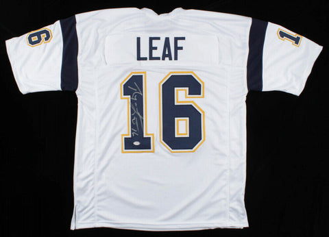 Ryan Leaf Signed Chargers Jersey (PSA COA) San Diego's 1998 #2 Overall Draft Pk