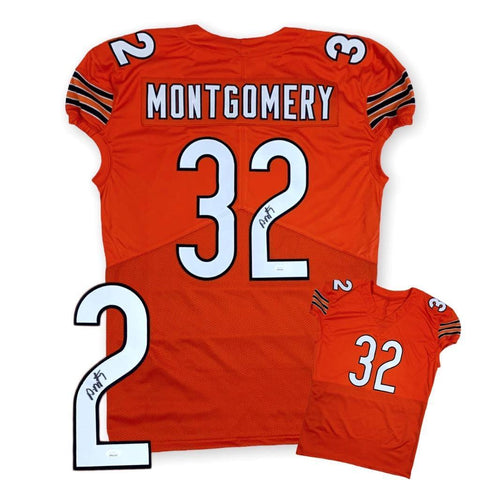 David Montgomery Autographed Signed Game Cut Jersey - Orange - Beckett Authentic