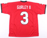 Todd Gurley Signed Georgia Bulldogs Red Jersey (Beckett) Falcons Pro Bowl R.B.