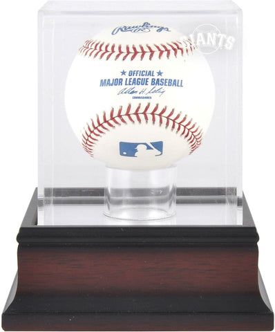 San Francisco Giants Mahogany Baseball Logo Display Case
